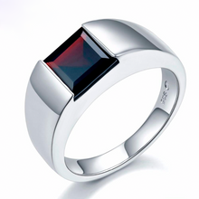 Load image into Gallery viewer, Mesmer&#39;s Silver Garnet Ring
