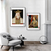 Load image into Gallery viewer, Modern Poker Canvas Painting Posters and Print vintage Kings Queen card DecorWall Art Pictures For Living Room Bedroom Aisle Bar
