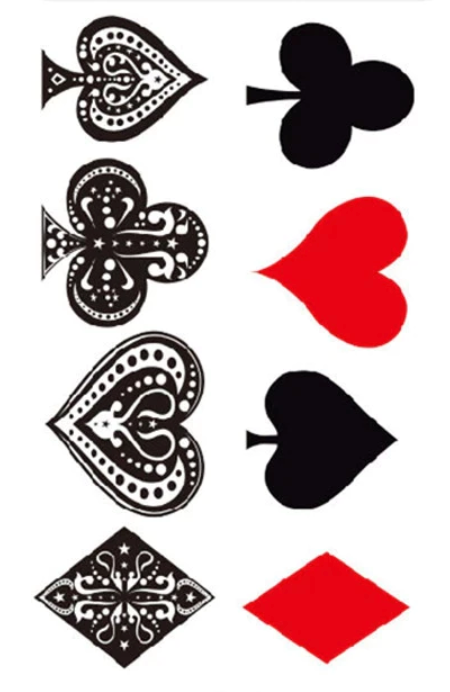 Second Life Marketplace - Playing Cards Tattoo Grey Rose - ADD ME!