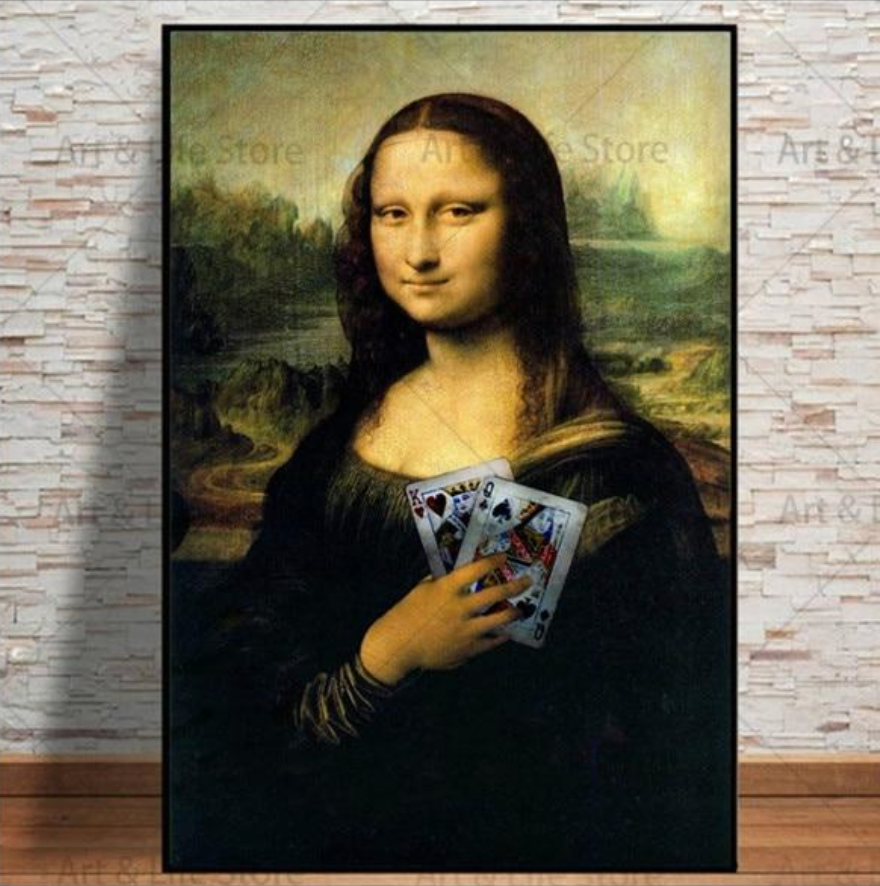 Mona Lisa Playing Card Print