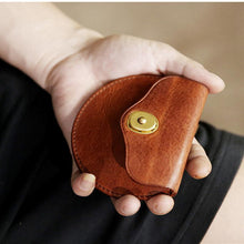 Load image into Gallery viewer, Genuine Cowhide Leather Coin Wallet
