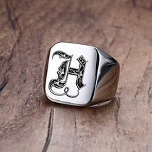 Load image into Gallery viewer, Silver Customized Magician&#39;s Initial Ring
