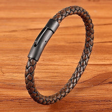 Load image into Gallery viewer, The Black Leather Bracelet

