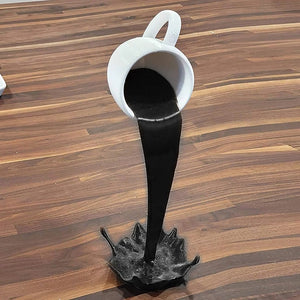 Floating Coffee Cup Statuette