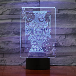King Of Spades Playing Card LED Light