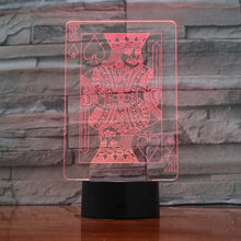 Load image into Gallery viewer, King Of Spades Playing Card LED Light
