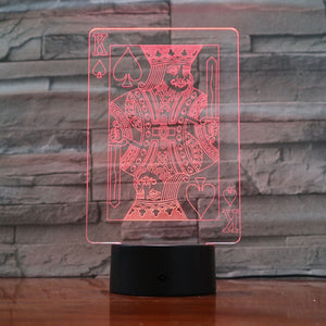 King Of Spades Playing Card LED Light