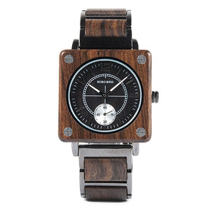Luxury Wood Square Watch