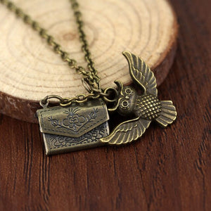 Owl & Envelope Necklace