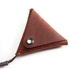 Load image into Gallery viewer, Leather Triangle Coin Pouch
